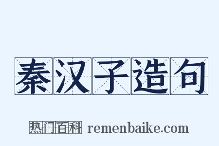 秦汉子造句是什么意思的图片